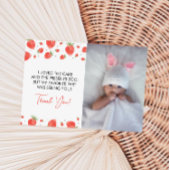 ベリーファースト誕生日写真サンキューカード 招待状