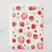 ベリーファースト誕生日招待状ストロベリーテーマ 招待状 (裏面)