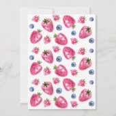 ベリーファースト誕生日招待状ストロベリーテーマ 招待状 (裏面)