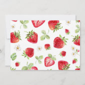 ベリーファースト誕生日招待状ストロベリーテーマ 招待状 (裏面)