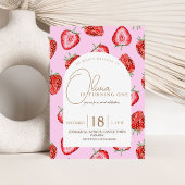 ベリーファースト誕生日招待状水彩 招待状