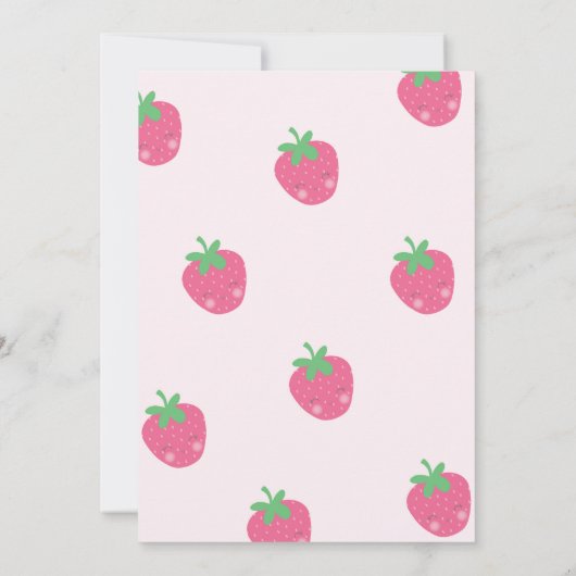 ベリーファースト誕生日招待状1stバースデーガール 招待状 (裏面)