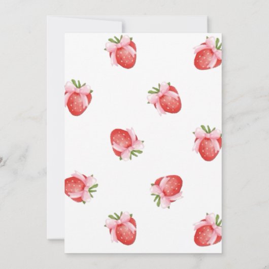 ベリーファースト誕生日招待状1stバースデーガール 招待状 (裏面)