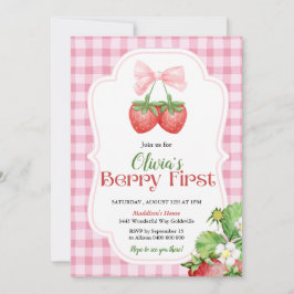 ベリーファースト誕生日招待状1stバースデーガール 招待状