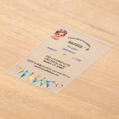 ベリーファースト誕生日招待状 アクリル招待状 (レイダウン)