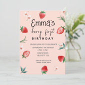 ベリーファースト誕生日招待状 招待状 (スタンド正面)