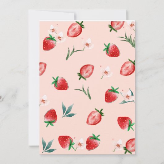 ベリーファースト誕生日招待状 招待状 (裏面)