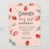 ベリーファースト誕生日招待状 招待状 (正面/裏面)
