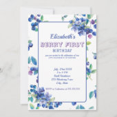 ベリーファースト誕生日招待状 招待状 (正面)