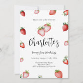 ベリーファースト誕生日招待状 招待状 (正面)