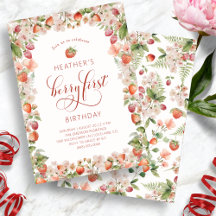 ベリーファースト誕生日招待状