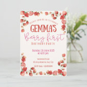 ベリーファースト誕生日招待状 招待状 (スタンド正面)