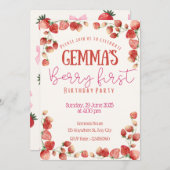 ベリーファースト誕生日招待状 招待状 (正面/裏面)