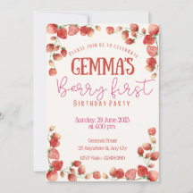 ベリーファースト誕生日招待状