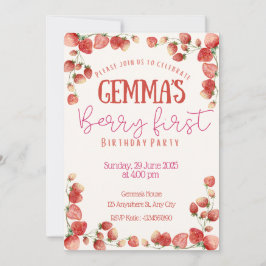 ベリーファースト誕生日招待状 招待状