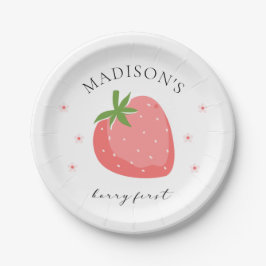 ベリーファースト誕生日紙プレートイチゴパーティー ペーパープレート