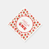 ベリーファースト誕生日1stバースデーストロベリーパーティー スタンダードカクテルナプキン (角)