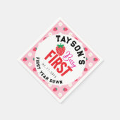 ベリーファースト誕生日1stバースデーストロベリー スタンダードカクテルナプキン (角)