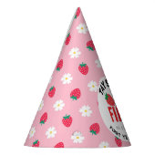 ベリーファースト誕生日1stバースデーストロベリー パーティーハット (左)