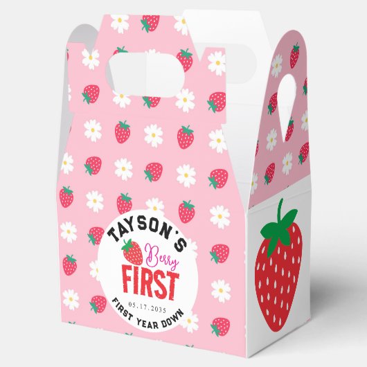 ベリーファースト誕生日1stバースデーストロベリー フェイバーボックス (オープン)