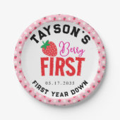 ベリーファースト誕生日1stバースデーストロベリー ペーパープレート (正面)