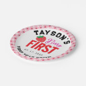 ベリーファースト誕生日1stバースデーストロベリー ペーパープレート (アングル)