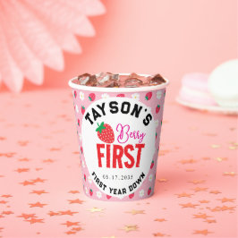ベリーファースト誕生日1stバースデーストロベリー 紙コップ