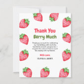 ベリーファースト誕生日1st誕生日サンキューカード (正面)