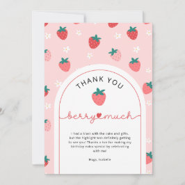 ベリーファースト誕生日1st誕生日サンキューカード 招待状