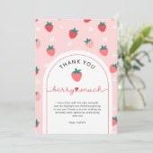 ベリーファースト誕生日1st誕生日サンキューカード 招待状 (スタンド正面)