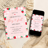 ベリーファースト誕生日1st誕生日招待状 招待状