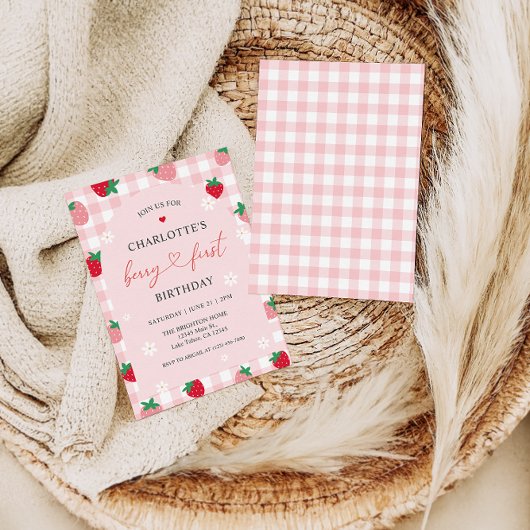 ベリーファースト誕生日1st誕生日招待状 招待状