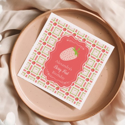 ベリーファースト誕生日1st Birthday スタンダードカクテルナプキン