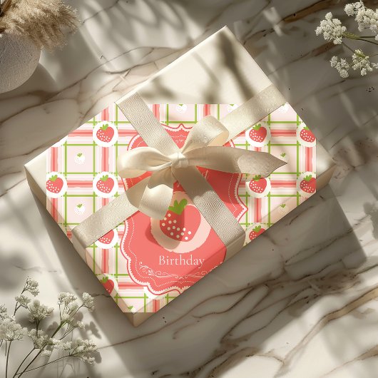 ベリーファースト誕生日1st Birthday ラッピングペーパーシート