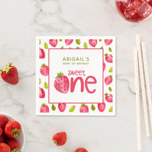 ベリーファースト誕生日 スタンダードカクテルナプキン (インサイチュ)