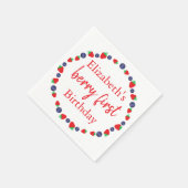 ベリーファースト誕生日 スタンダードカクテルナプキン (角)