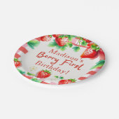 ベリーファースト誕生日 – ストロベリーファーストパーティー ペーパープレート (アングル)