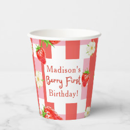 ベリーファースト誕生日 – ストロベリーファーストパーティー 紙コップ