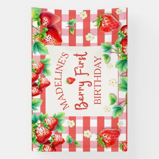 ベリーファースト誕生日 – ストロベリーファーストB 横断幕 (縦)