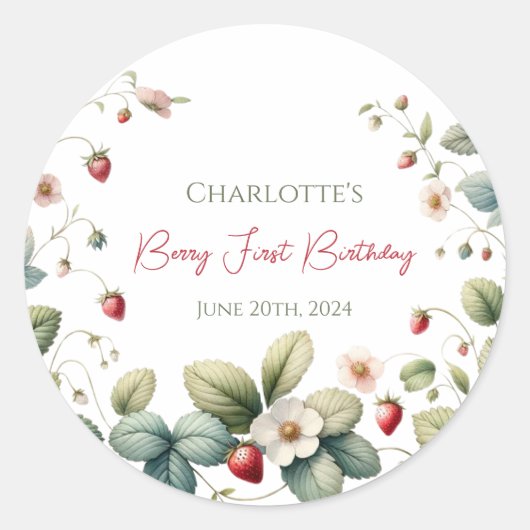 ベリーファースト誕生日 ラウンドシール (正面)