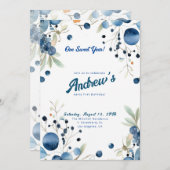 ベリーファースト誕生日!1周年記念パーティー 招待状 (正面/裏面)