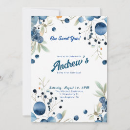 ベリーファースト誕生日!1周年記念パーティー 招待状