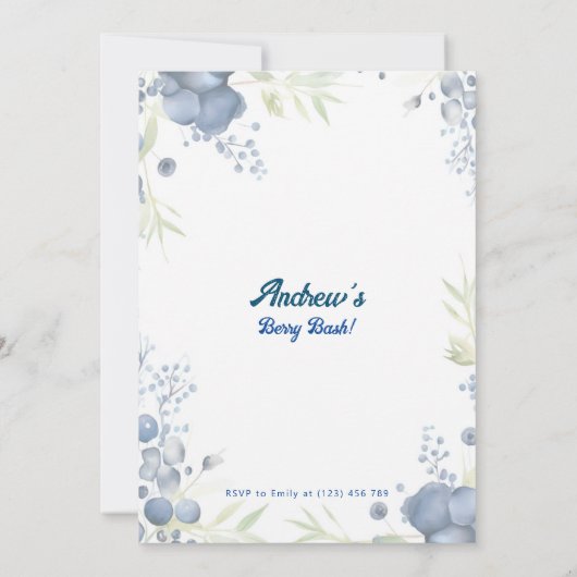 ベリーファースト誕生日!1周年記念パーティー 招待状 (裏面)