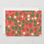 ベリーファースト赤いちご写真1st誕生日 招待状 (裏面)