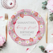 ベリーファースト1歳の誕生日紙プレート ペーパープレート