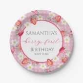 ベリーファースト1歳の誕生日紙プレート ペーパープレート (正面)