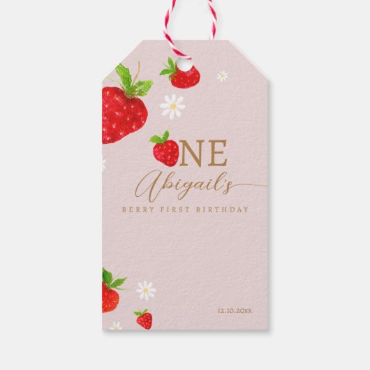 ベリーファースト1stストロベリー誕生日ありがとう ギフトタグ (裏面)