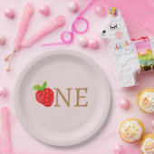ベリーファースト1stストロベリー誕生日 ペーパープレート (パーティー)