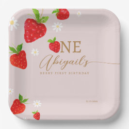 ベリーファースト1stストロベリー誕生日 ペーパープレート