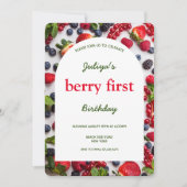 ベリーファースト1thバースデーフォト招待状 招待状 (正面)
